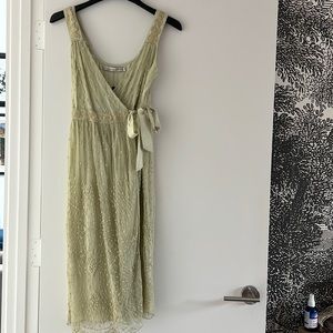 Blank London Celadon wrap lace dress